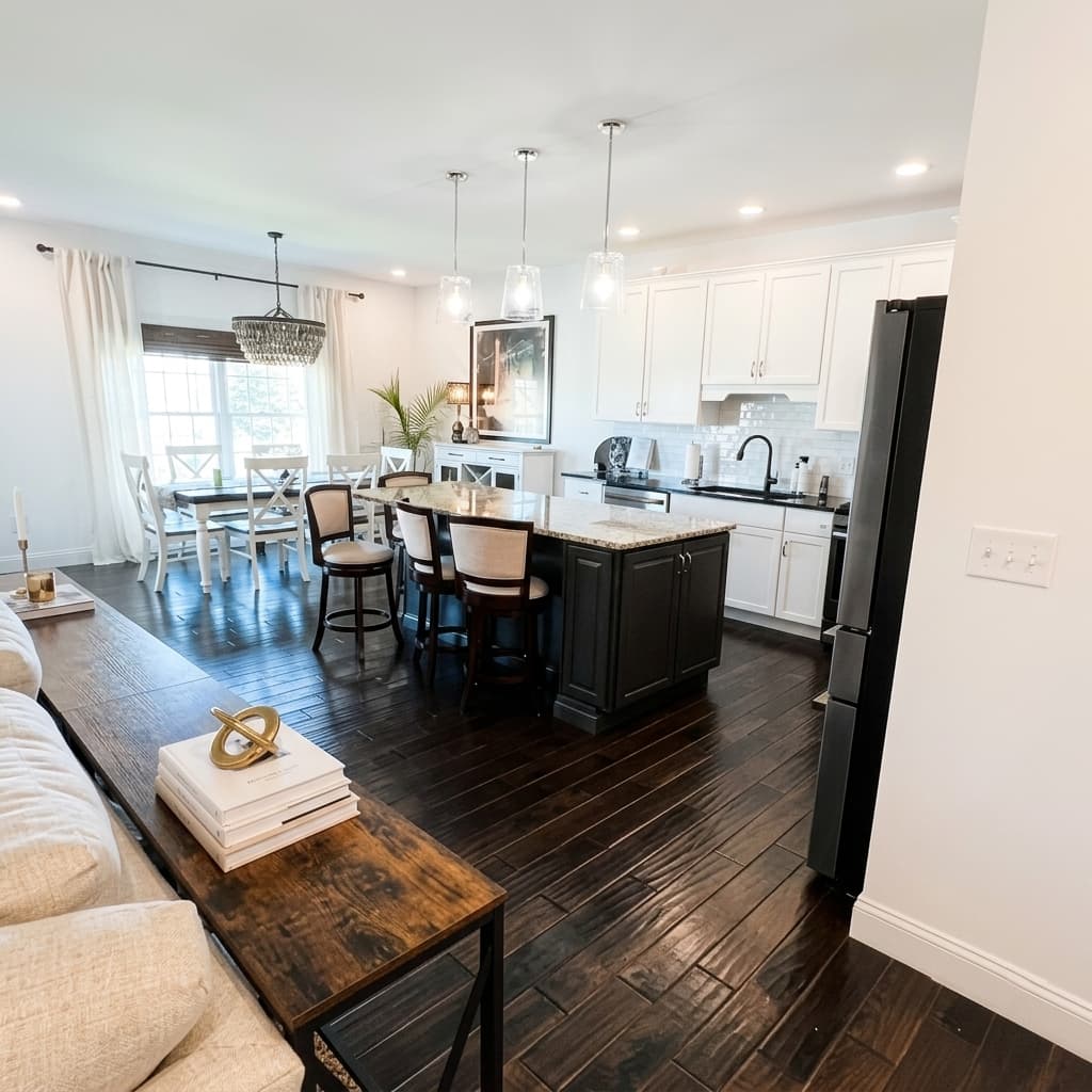Staged Kitchen Cabinet Refinishing